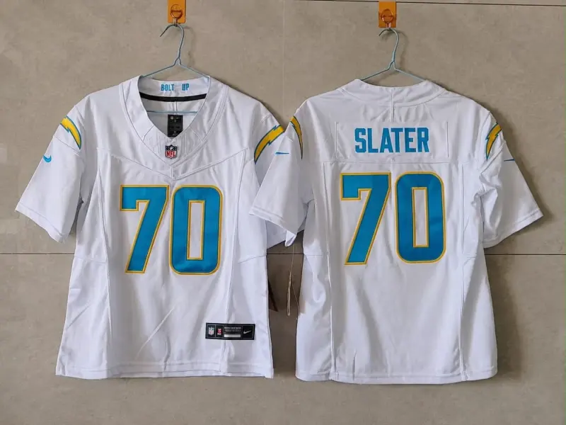 LOS ANGELES CHARGERS RASHAWN SLATER WHITE JERSEY