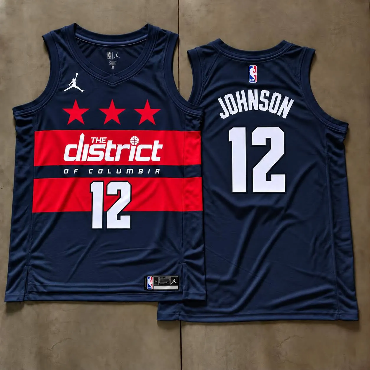Washington Wizards Tre Johnson Navy Stars Jersey