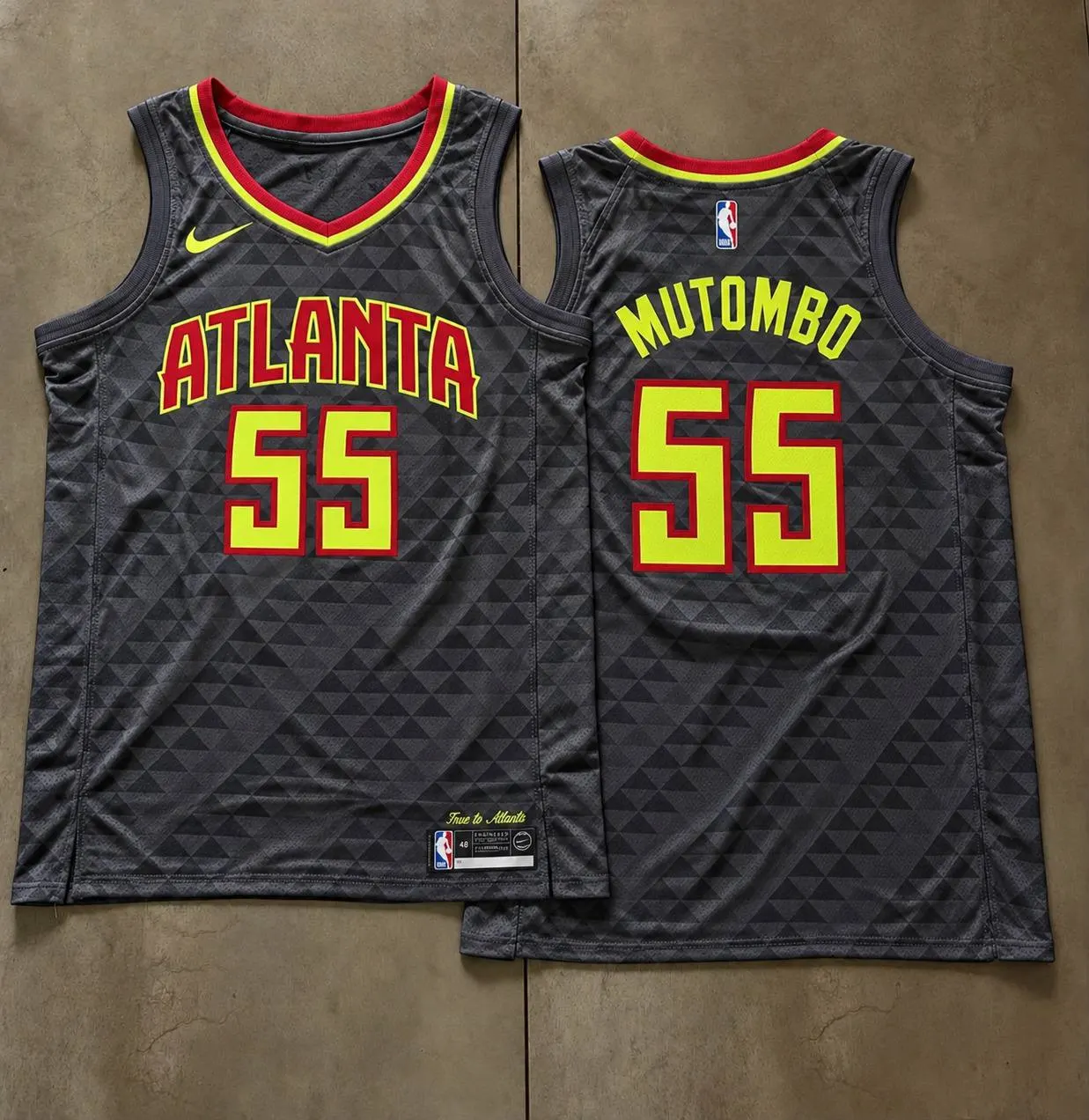 Atlanta Hawks Dikembe Mutombo Grey Jersey