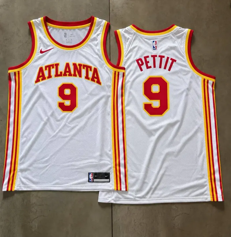 Atlanta Hawks Bob Pettit White Jersey