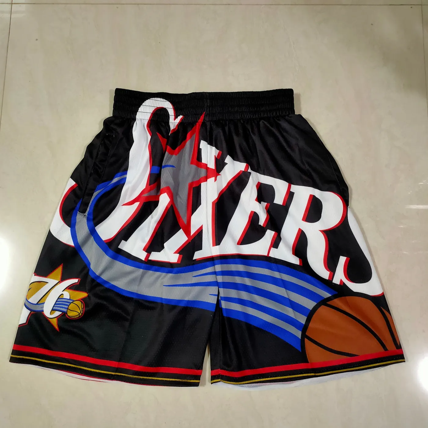 PHILADELPHIA 76ERS BLACK SHORTS