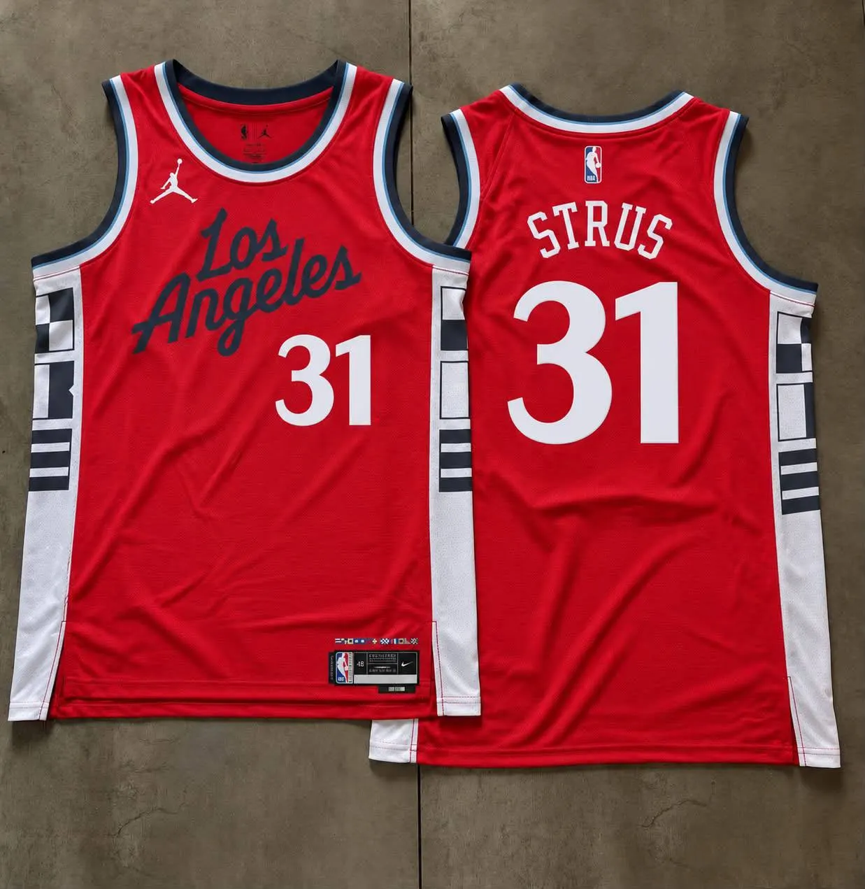 Los Angeles Clippers Max Strus Red Jersey