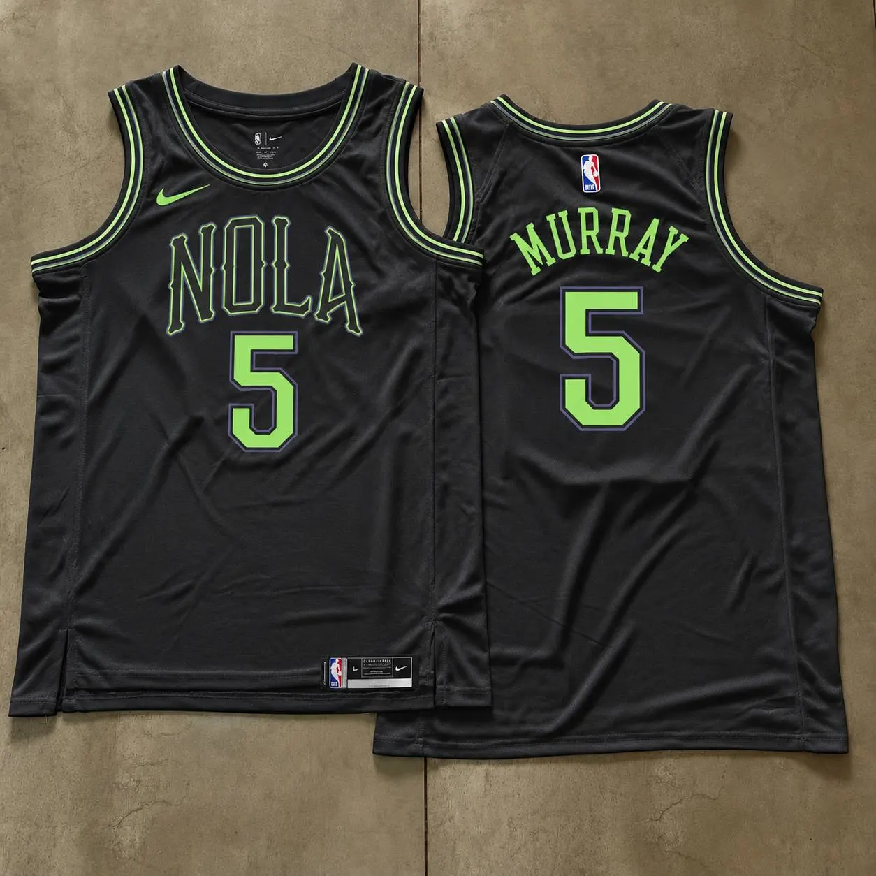 New Orleans Pelicans Dejounte Murray Black Jersey