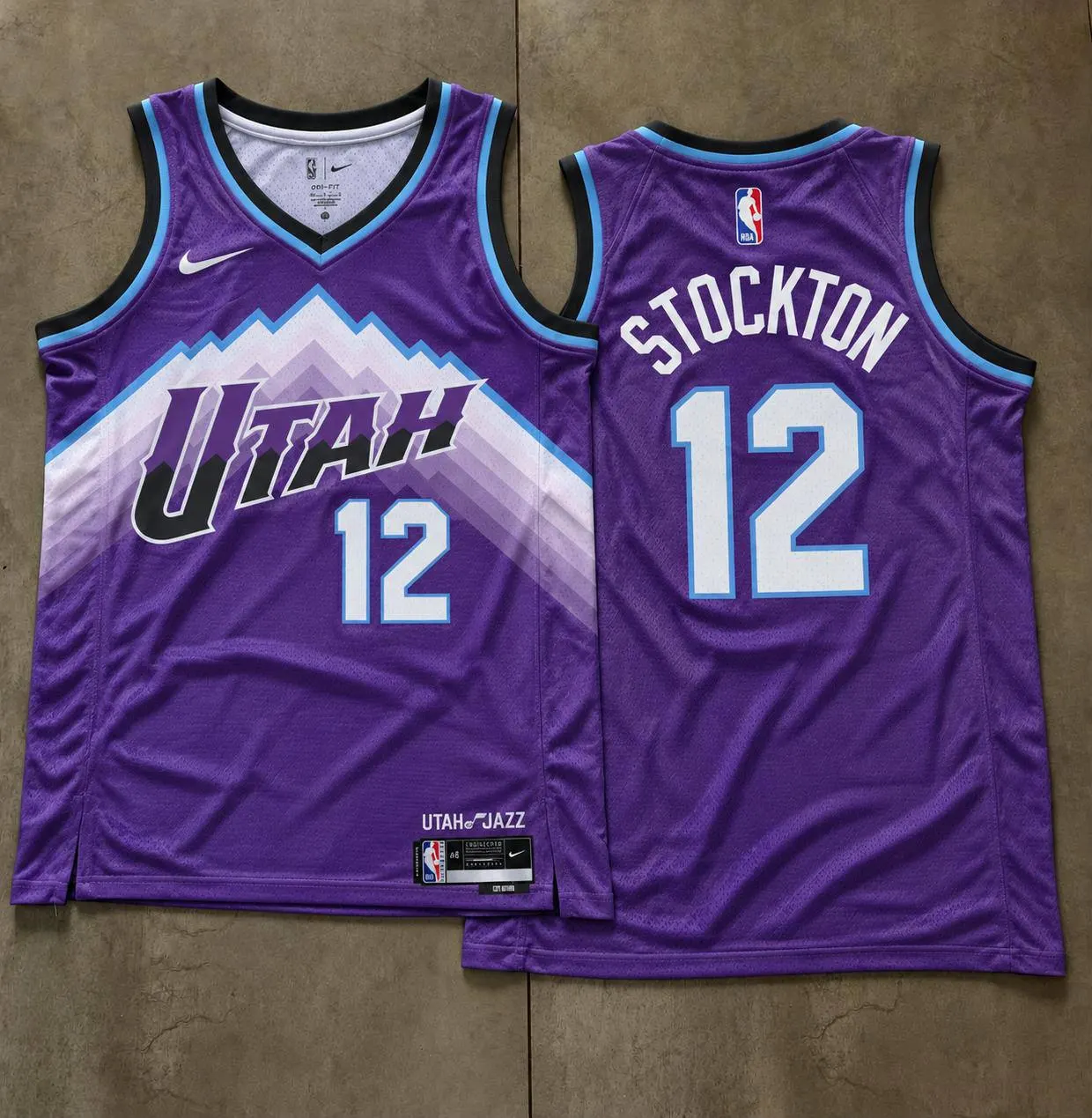 Utah Jazz John Stockton Purple Mountain Jersey
