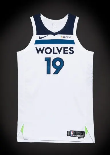 MINNESOTA TIMBERWOLVES JOAN BERINGER WHITE JERSEY