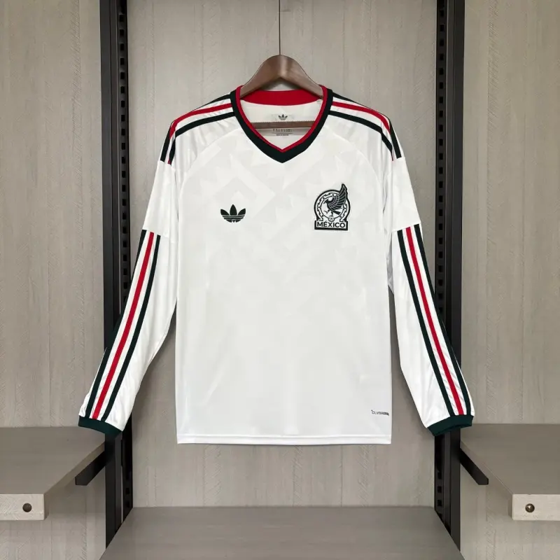 2026 World Cup Team Mexico White Long sleeve Jersey