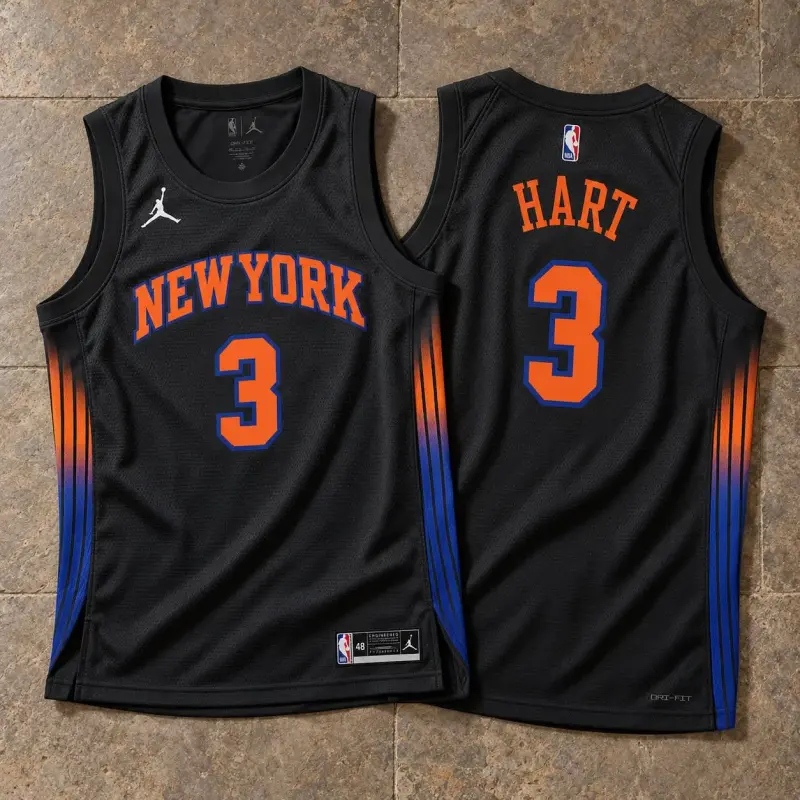 New York Knicks Josh Hart Black Jersey