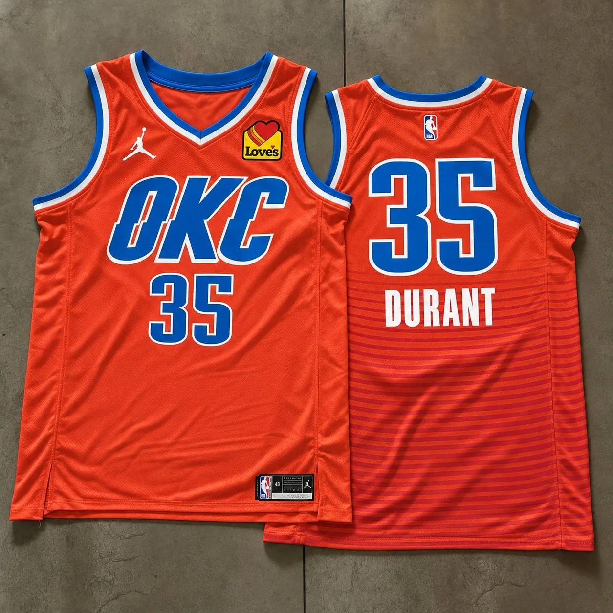 Oklahoma City Thunder Kevin Durant Orange Jersey