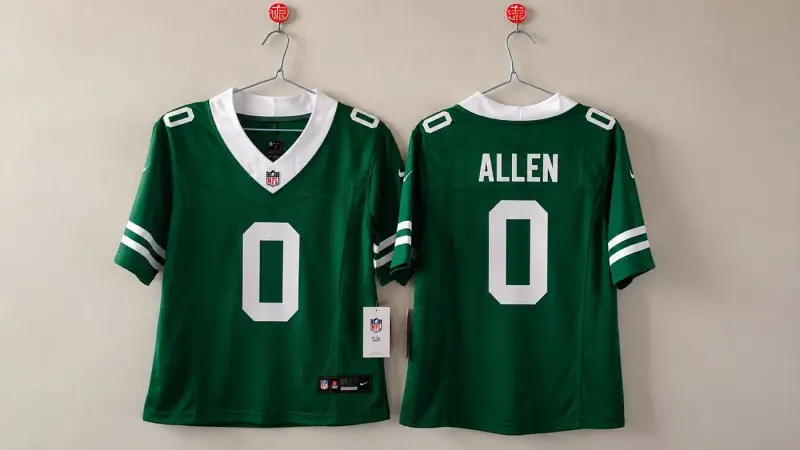 NEW YORK JETS BRAELON ALLEN GREEN JERSEY