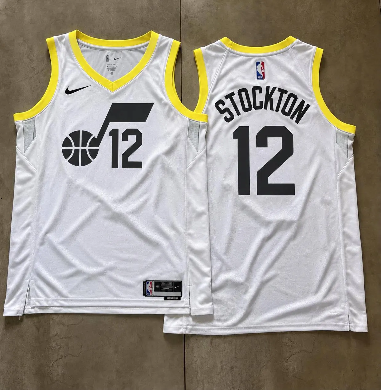 Utah Jazz John Stockton White Jersey
