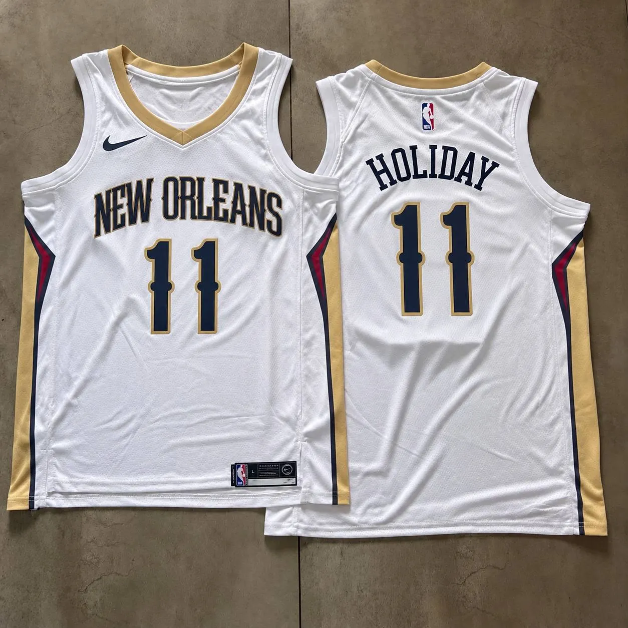 New Orleans Pelicans Jrue Holiday White Jersey