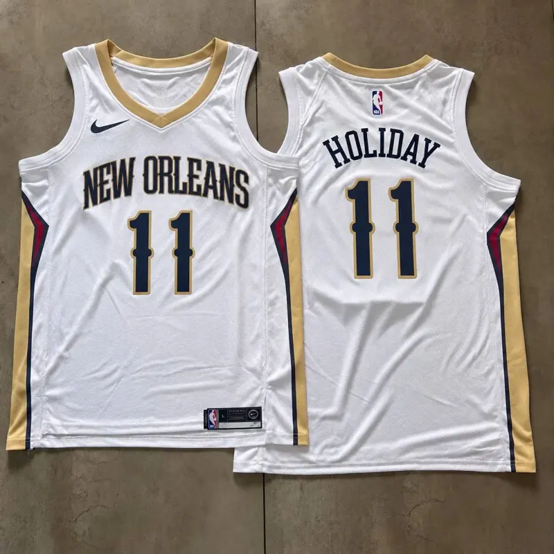 New Orleans Pelicans Jrue Holiday White Jersey