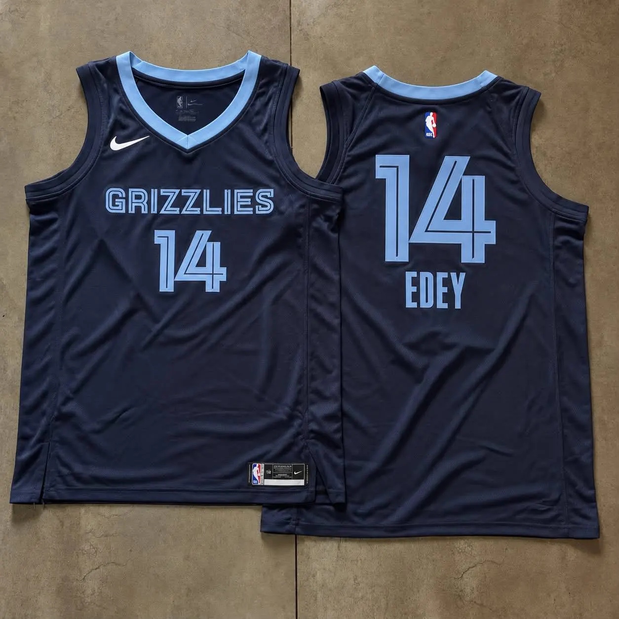 Memphis Grizzlies Zach Edey Navy Jersey