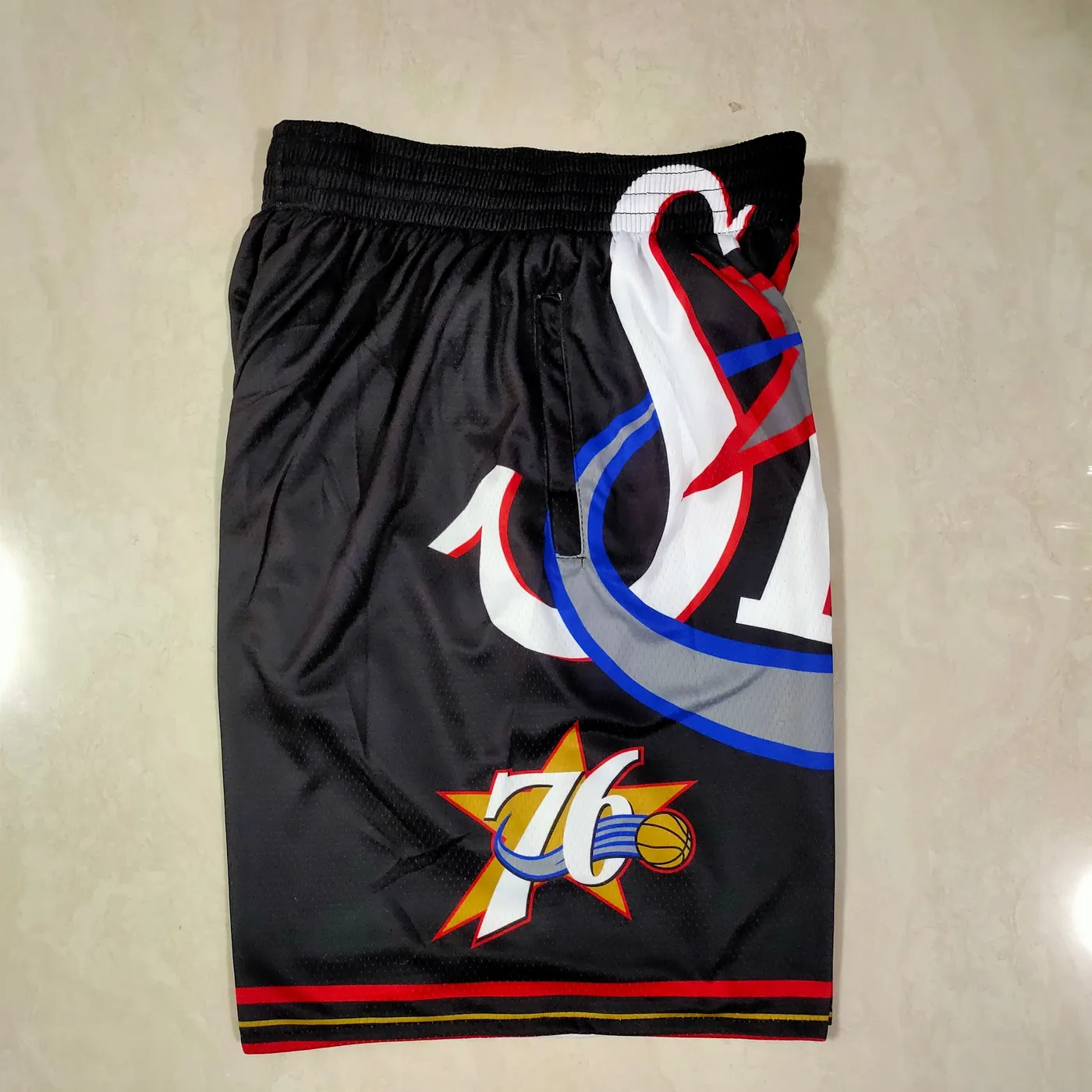 PHILADELPHIA 76ERS BLACK SHORTS