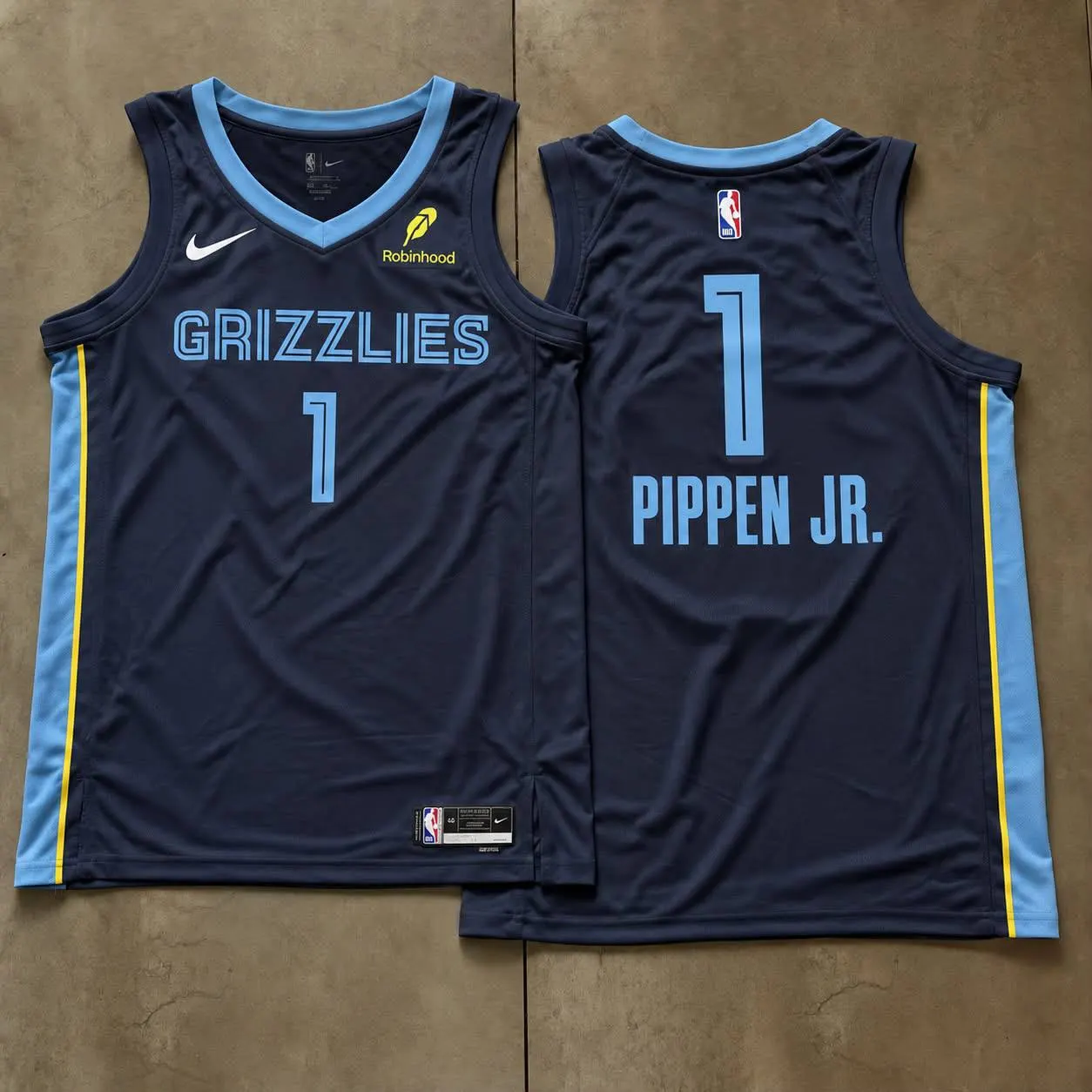 Memphis Grizzlies Scotty Pippen Jr. Navy And Light Blue Jersey