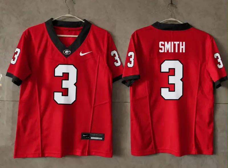 GEORGIA BULLDOGS ROQUAN SMITH RED JERSEY