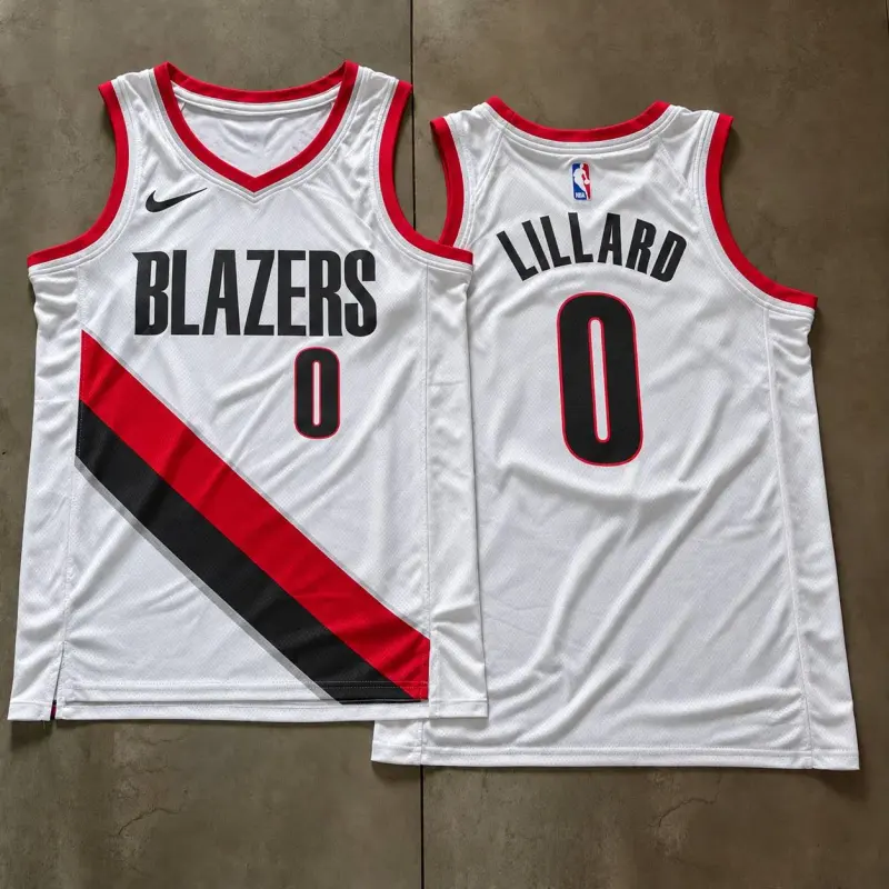 Portland Trail Blazers Damian Lillard White Jersey