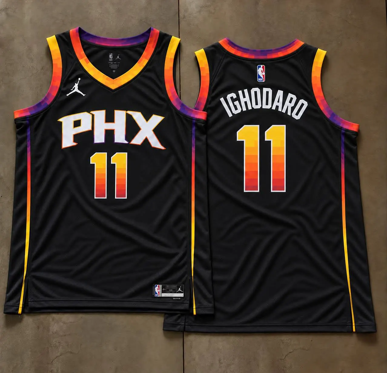 Phoenix Suns Oso Ighodaro Black PHX Jersey