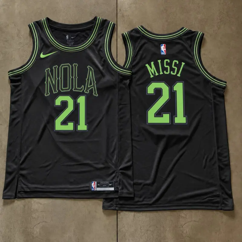 New Orleans Pelicans Yves Missi Black Jersey