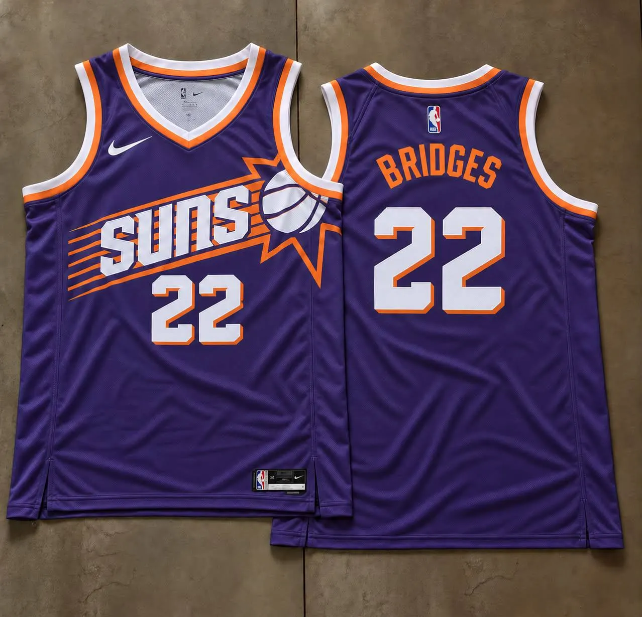 Phoenix Suns Miles Bridges Purple Sunburst Jersey
