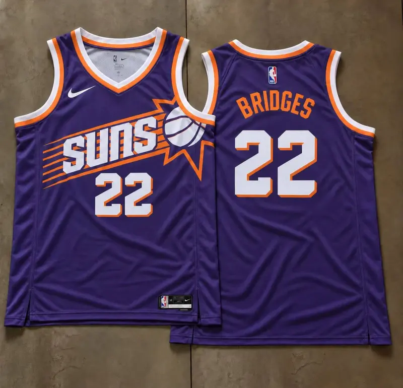 Phoenix Suns Miles Bridges Purple Sunburst Jersey