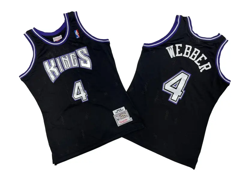 SACRAMENTO KINGS CHRIS WEBBER BLACK VINTAGE JERSEY
