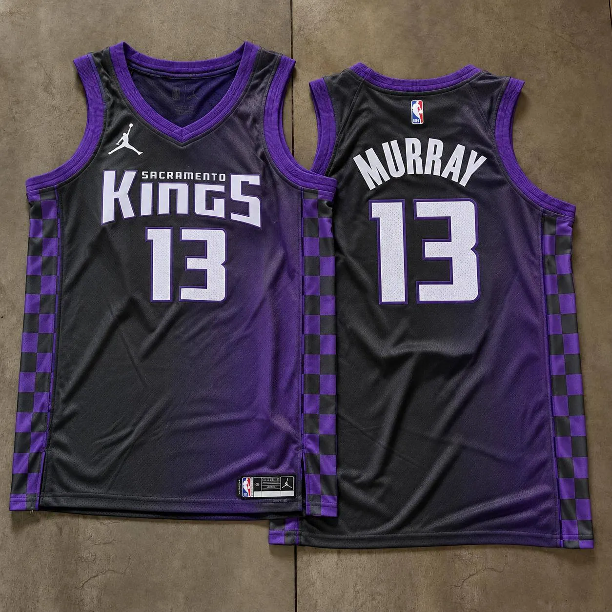 Sacramento Kings Keegan Murray Black And Purple Jersey