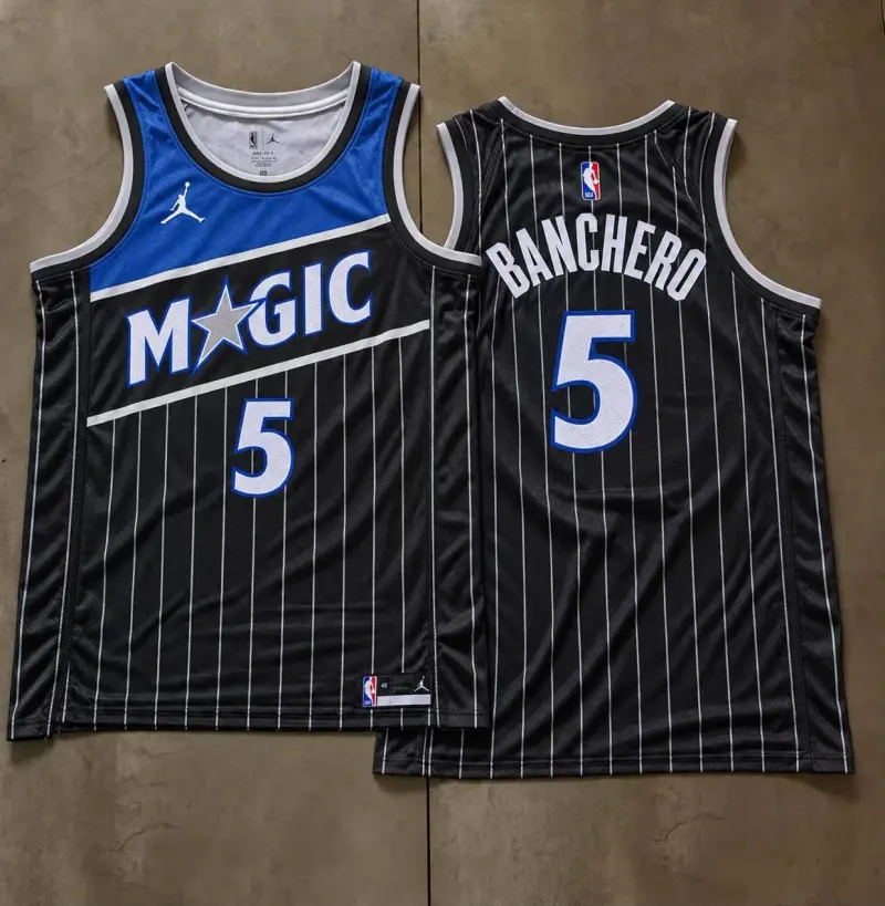 Orlando Magic Paolo Banchero Black And Blue Jersey