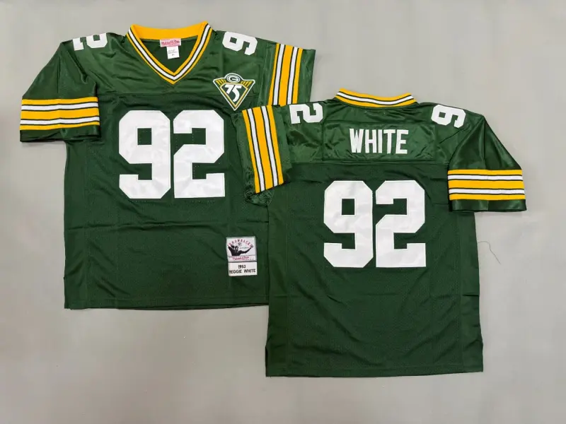 GREEN BAY PACKERS REGGIE WHITE GREEN VINTAGE JERSEY