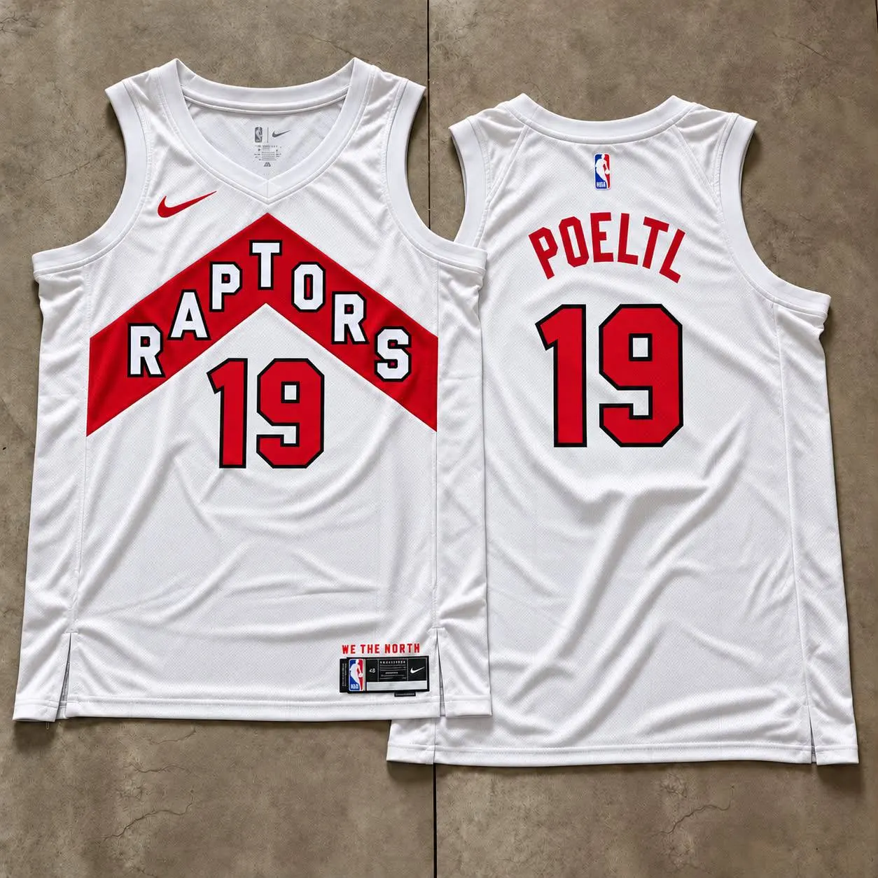 Toronto Raptors Jakob Poeltl White Jersey