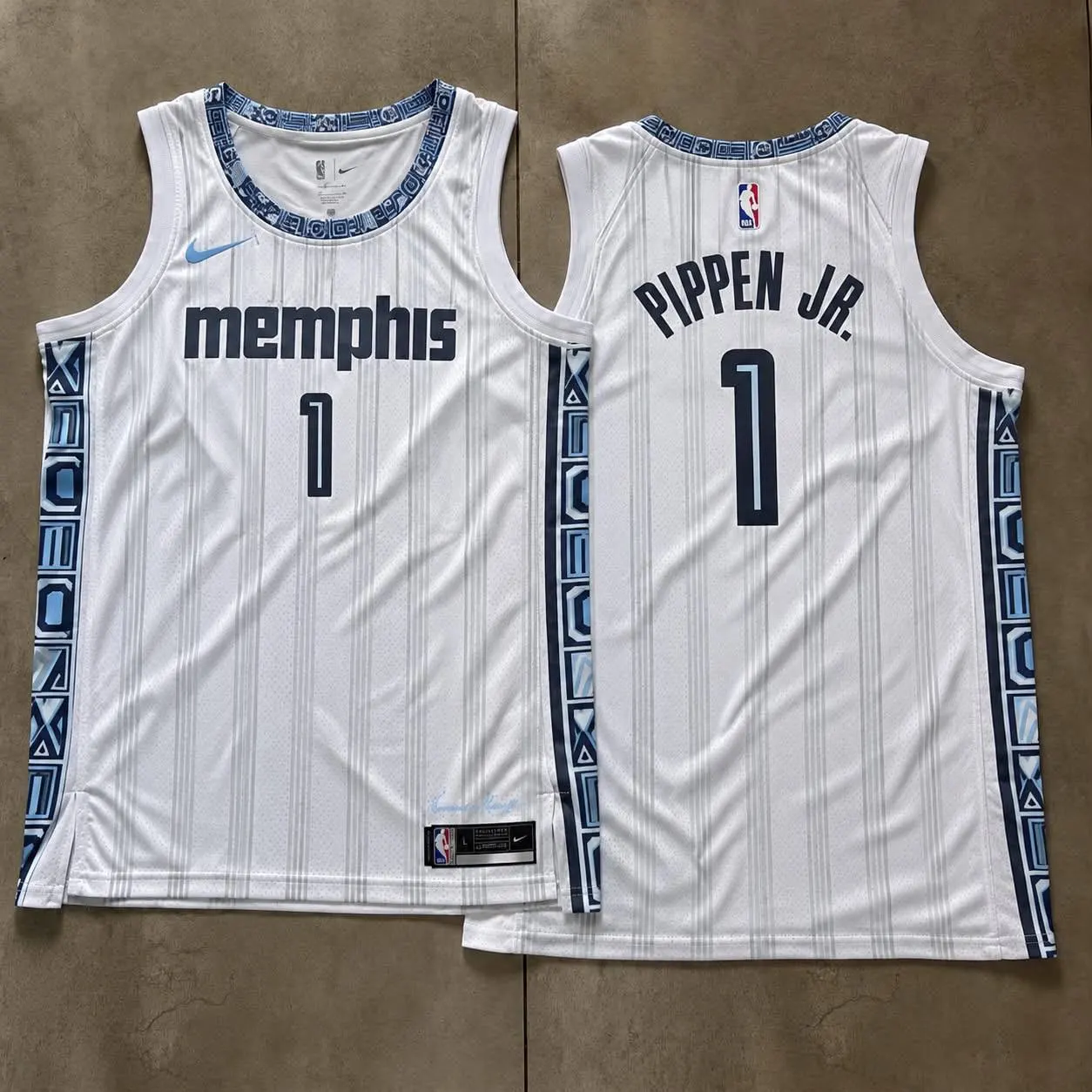 Memphis Grizzlies Scotty Pippen Jr. White Pinstripe Jersey