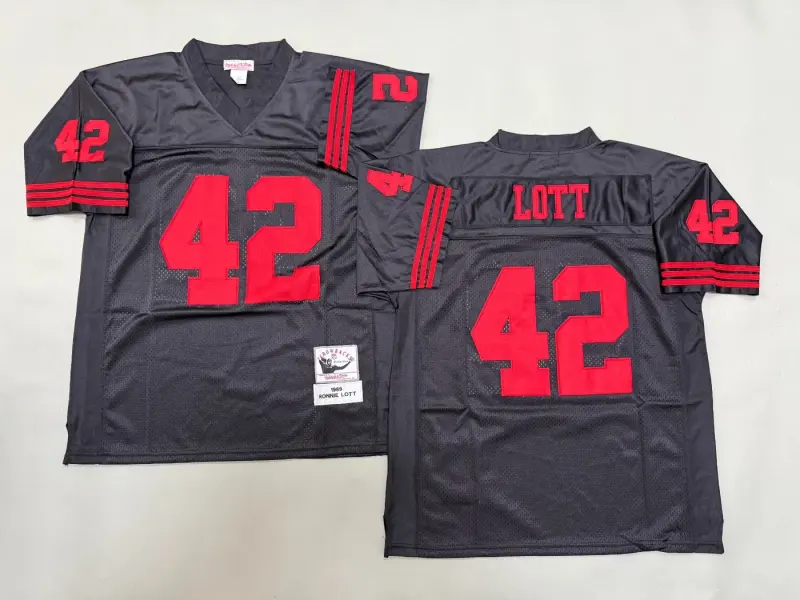 SAN FRANCISCO 49ERS DIRONNIE LOTT BLACK VINTAGE JERSEY