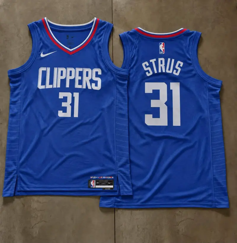 Los Angeles Clippers Max Strus Blue Jersey