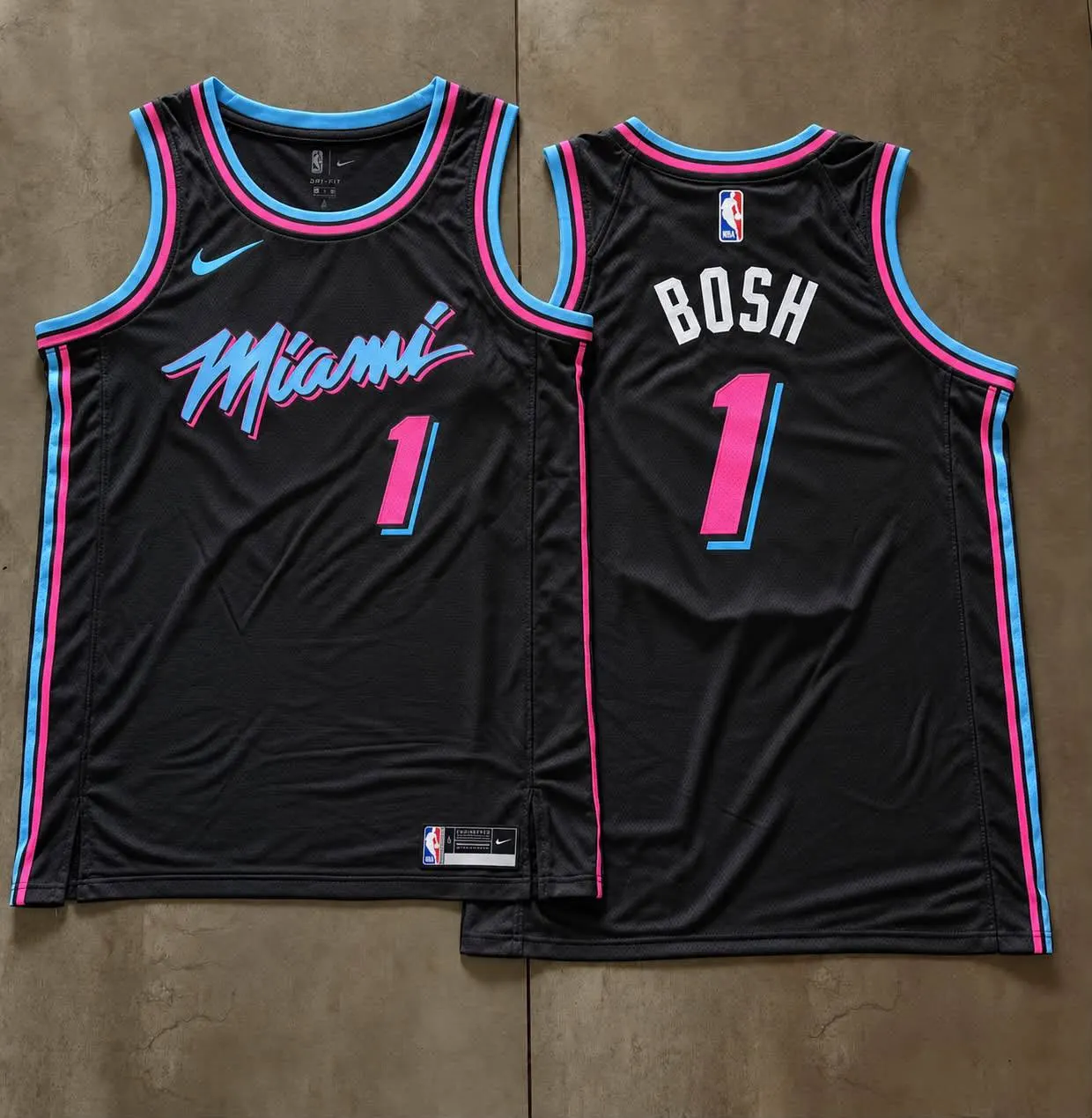 Miami Heat Chris Bosh Black Vice City Jersey