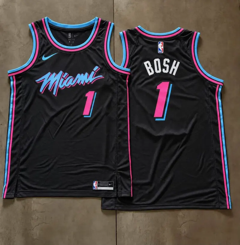 Miami Heat Chris Bosh Black Vice City Jersey