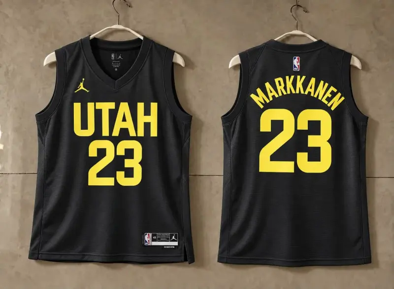 Utah Jazz Lauri Markkanen Black Jersey