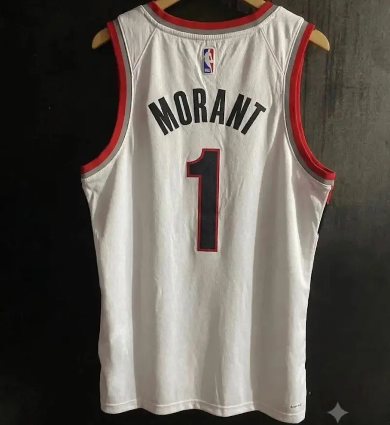 PORTLAND TRAIL BLAZERS JA MORANT WHITE JERSEY