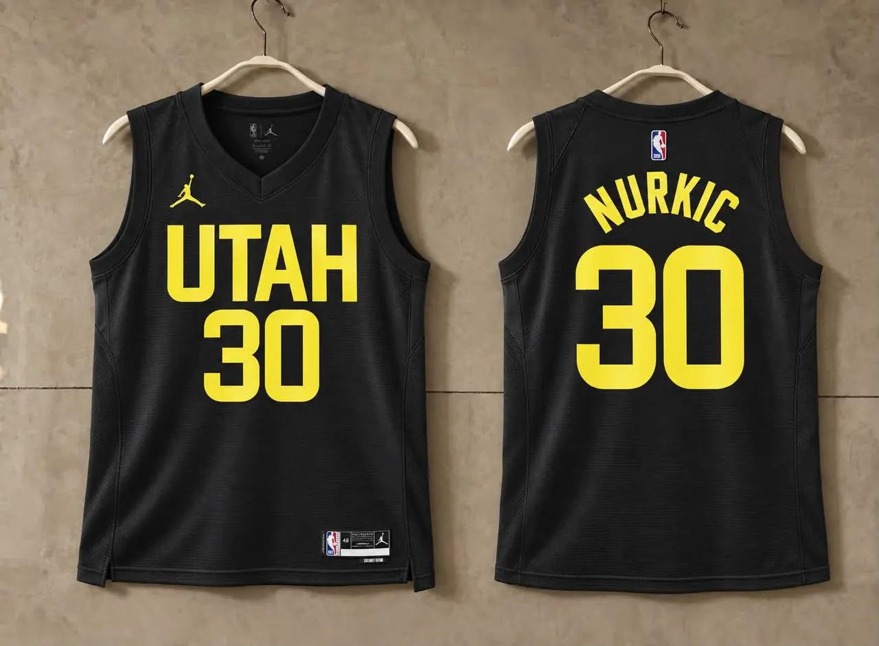 Utah Jazz Jusuf Nurkic Black Jersey