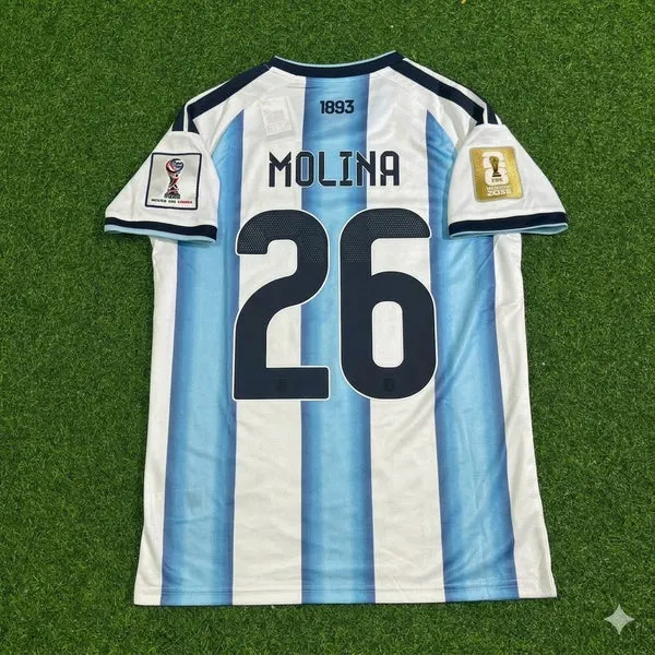 2026 WORLD CUP NAHUEL MOLINA TEAM ARGENTINA BLUE JERSEY