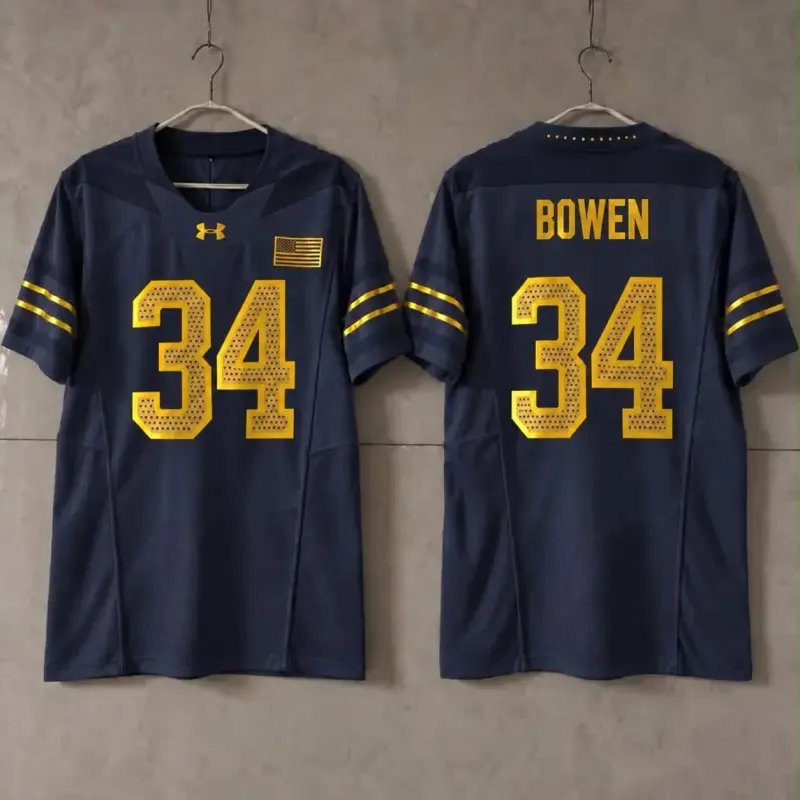 NOTRE DAME FIGHTING IRISH DRAYK BOWEN NEW JERSEY