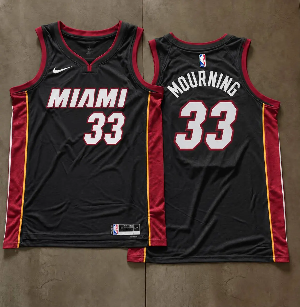 Miami Heat Alonzo Mourning Black Jersey