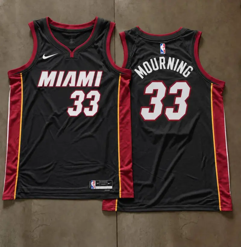 Miami Heat Alonzo Mourning Black Jersey