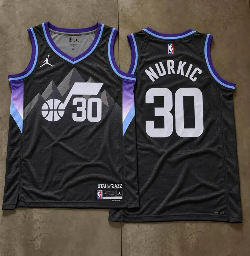 Utah Jazz Jusuf Nurkic Black Mountain Jersey