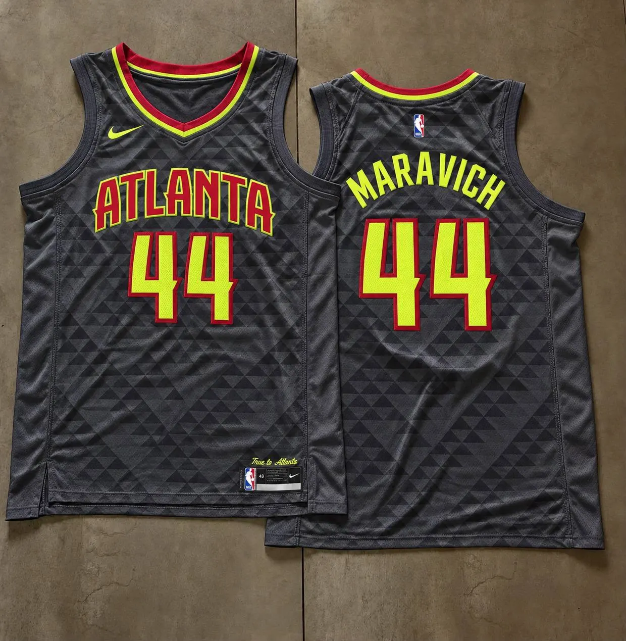 Atlanta Hawks Pete Maravich Grey Jersey