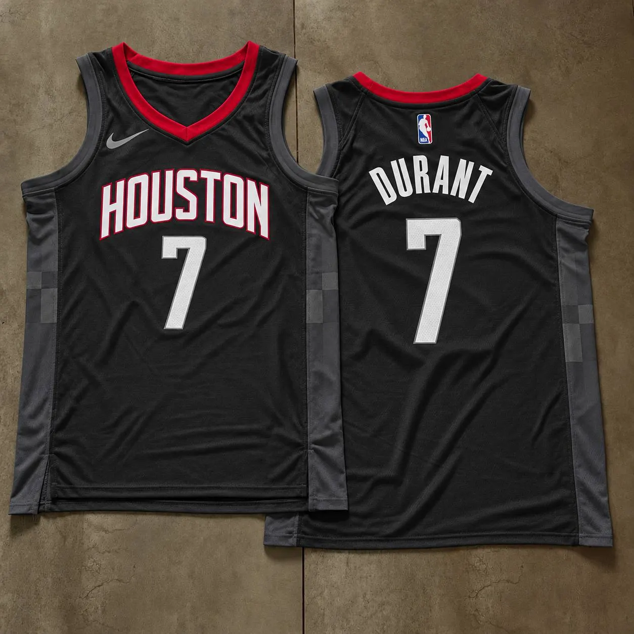 Houston Rockets Kevin Durant Black Jersey