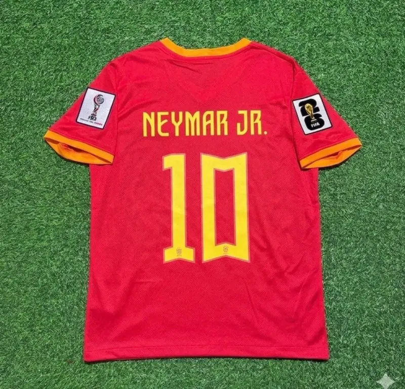 2026 WORLD CUP NEYMAR JR TEAM BRAZIL RED JERSEY