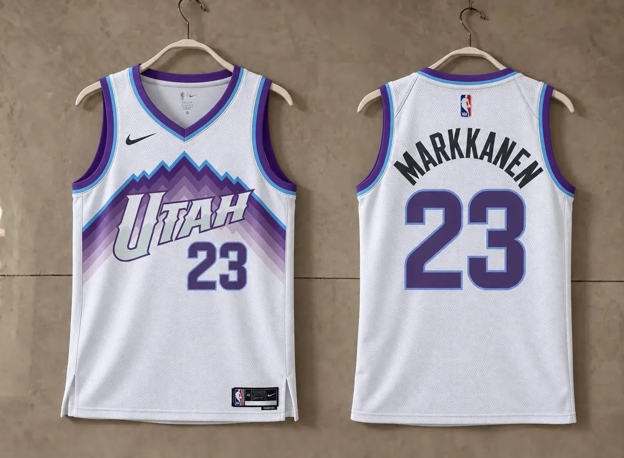 Utah Jazz Lauri Markkanen White Mountain Jersey