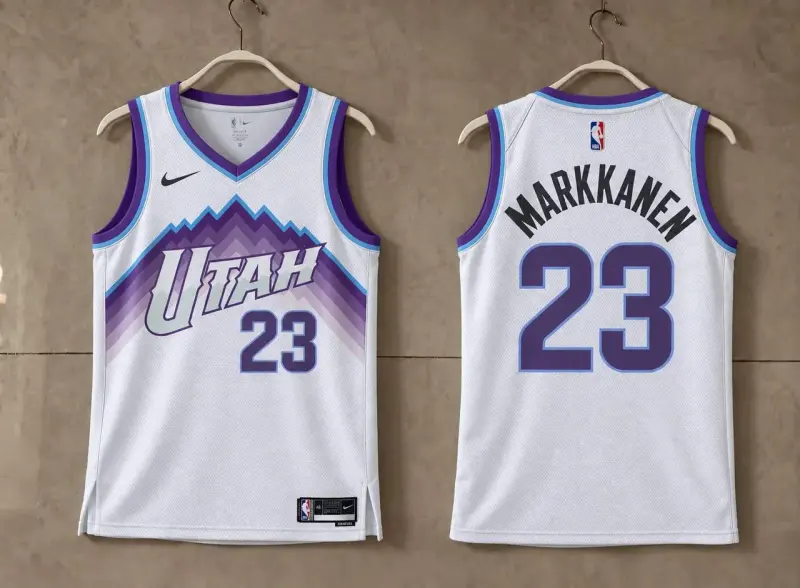 Utah Jazz Lauri Markkanen White Mountain Jersey