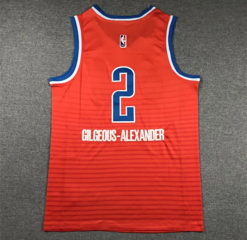 Shai Gilgeous-Alexander Orange Oklahoma City Thunder Jersey