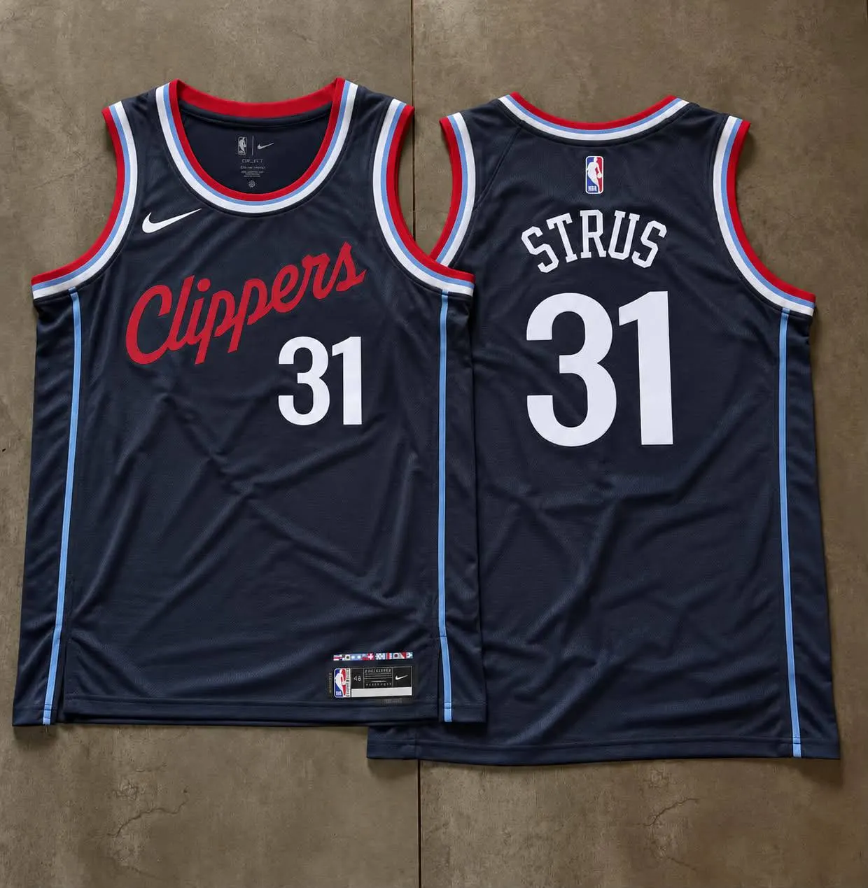 Los Angeles Clippers Max Strus Navy Jersey